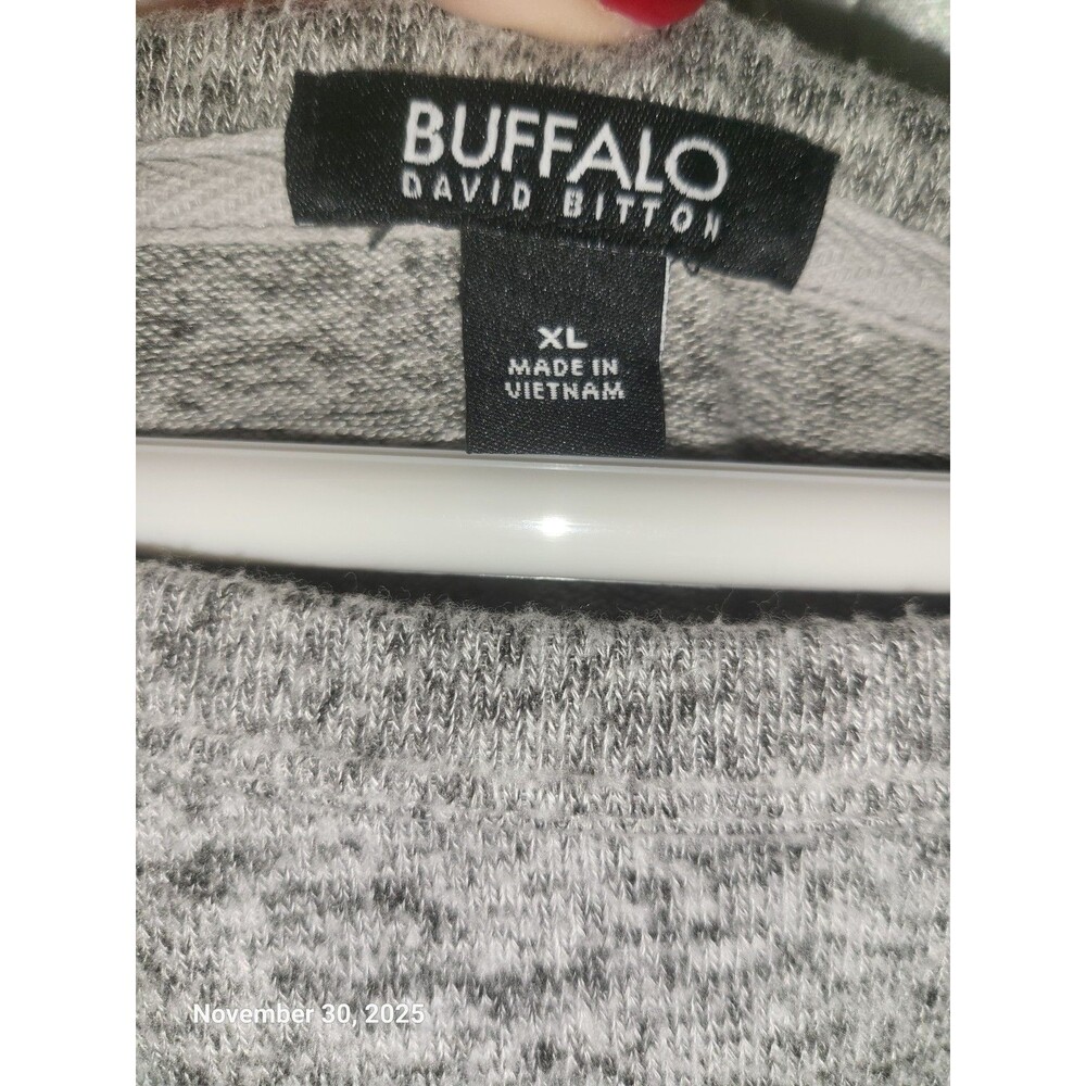 Women's Long Sleeve Blouse Gray "Thankful" Size XL EUC USA Seller - Picture 2 of 3